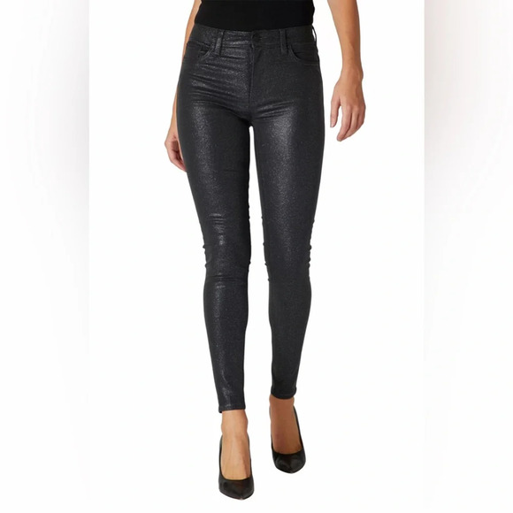 NWT Hudson Barbara High Waist Supreme Skinny Ankle Jeans Sparkle Apollo Size 27 - Picture 1 of 12